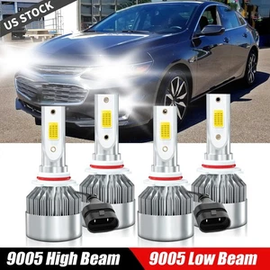 For Chevy Malibu 2016-2018 LED Headlight High & Low Beam Bulbs Kit 9005+9005 - Picture 1 of 11