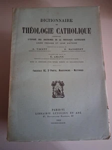 DICTIONNAIRE DE THEOLOGIE CATHOLIQUE Fasc 90 (2è PARTIE) NAASSENIENS - NESTORIUS - Picture 1 of 1