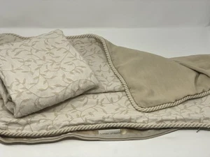 Juego 2 Funda de Almohada Falsa Decorativa Hojas Boho Neutras Beige Acentos Orientales 24x24 - Imagen 1 de 12