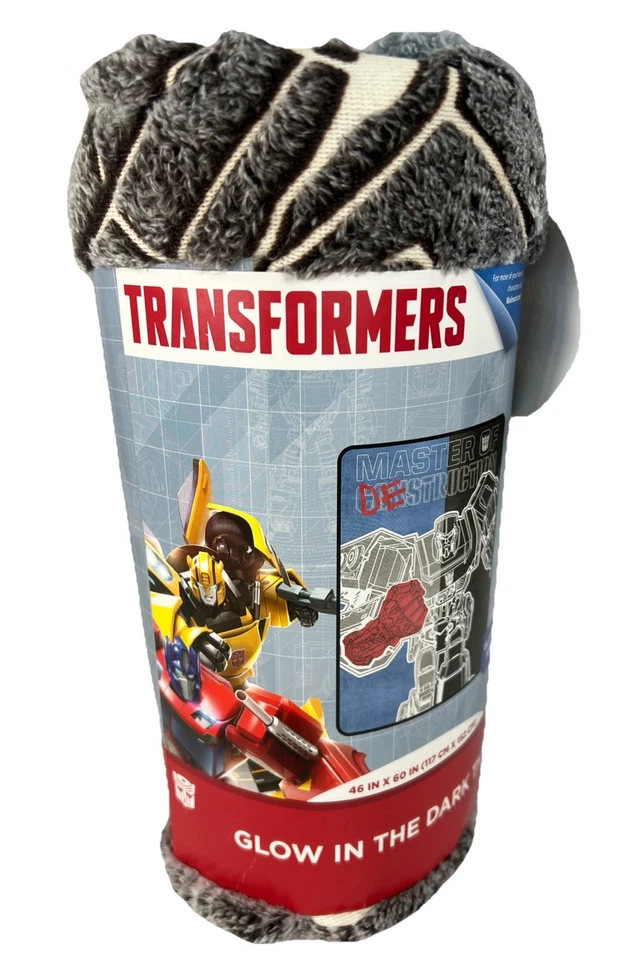 Transformers 46"x60" Glow in The Dark Throw Blanket Megatron Might s