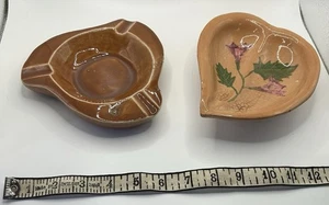 Vintage MCM Aschenbecher Tropfglasur Keramik 2er Set - Bild 1 von 6