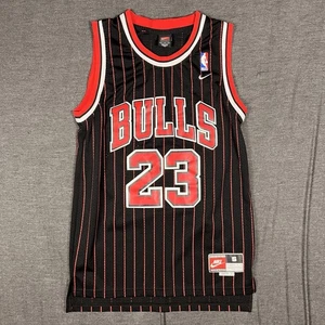 Vintage Chicago Bulls Michael Jordan Nike Black Red NBA Jersey Small +2 - Picture 1 of 13