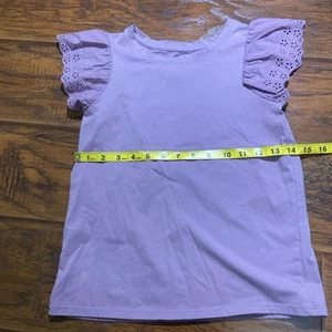 Girls Cat And Jack Size L (10/12) eggplant T shirt spot shown on back - Picture 1 of 7