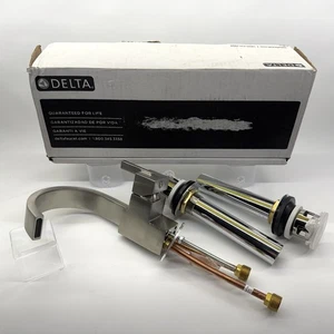 Delta Vero 553LF-SS Single-Handle Bathroom Faucet Stainless w/ Pop-Up Drain - Picture 1 of 16