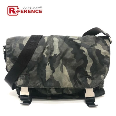 Prada Va0887 Camouflage Messenger Shoulder Bag Nylon Ladies Green Used - Image 1 of 4