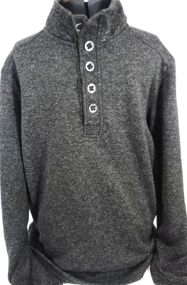 RedHead-Sudadera Pullover Polar Clásica para Hombres-XL Extra Grande-Gris Oscuro-Henley Foto 1 de 4