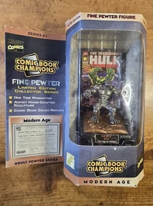 VTG 1996 Series 1 HULK Pewter Figure (Comic Book Champions), New - Picture 1 of 5