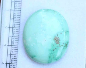 39,50 Cts 25*30 mm Naturale Tibet Turchese Ovale Cabochon Pietra Preziosa Sciolta - Foto 1 di 4