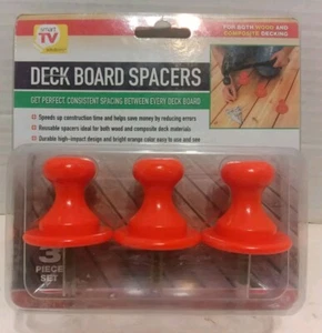 DECK BOARD SPACERS 3 Piece Set Orange Smart TV Solutions NEW SEALED - Picture 1 of 7