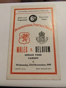 23/11/1949. Wales. v. Belguim @ Cardiff City - Picture 1 of 3