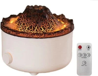 Diffusore di Aromi a Forma di Vulcano, 560ml, RGB, Effetti Fiamma, Umidificatore - Immagine 1 di 4