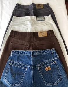 Lot de 4 Jeans Vintage en coton Vêtement de travail Jean usé-taché T.42 Fr - Imagen 1 de 11