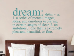 Dream definition bedroom wall sticker quote | Bedroom wall stickers - Picture 1 of 5