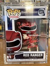 Funko POP! Dbl Sign Grail # 1 of 2  JSA Cert Power Rangers 30th Anniv Red Ranger