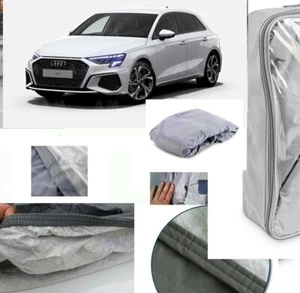 TELO COPRIAUTO TELATO FELPATO PER AUDI A3 SPORTBACK ANNO 2022 IMPERMABILE ANTIG - Foto 1 di 22