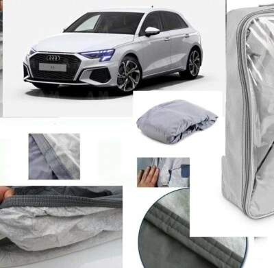 TELO COPRIAUTO TELATO FELPATO PER AUDI A3 SPORTBACK ANNO 2021 IMPERMABILE ANTIG - Immagine 1 di 4