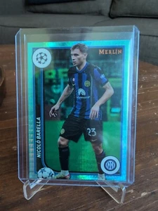 23/24 Topps Chrome Merlin UCC NICOLO BARELLA AQUA PRIZM INTER #47 - Picture 1 of 2