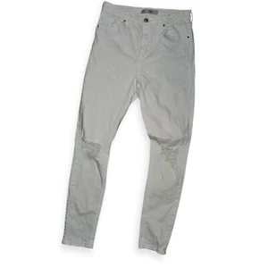 Pantalones de mezclilla ajustados blancos Topshop Moto Jamie W30 L30 para mujer - Imagen 1 de 6