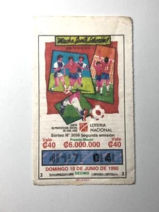 Costa Rica old lottery ticket LOTERIA POPULAR J.P.S. July 10th, 1990. Lot 3056. - Picture 1 of 2