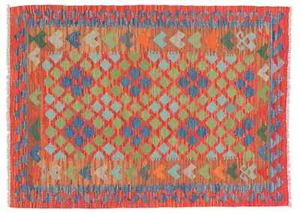Afghan Maimana Kilim Carpet 100x150 Handwoven Colorful Geometric Handmade 49 - Picture 1 of 5