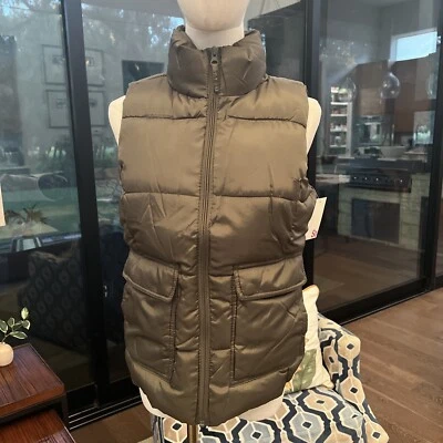 Nuevo con etiquetas Chaleco acolchado SO para junior talla pequeña color verde oscuro nuevo sin mangas nuevo Foto 1 de 4