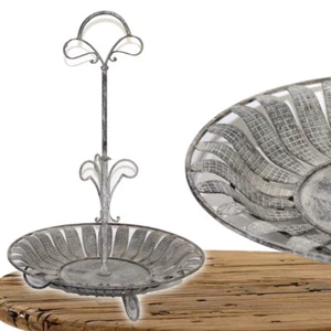 Handarbeit Landhaus Shabby Chic Nostalgie XL Etagere Eisen 65 cm Antik Optik NEU - Picture 1 of 5