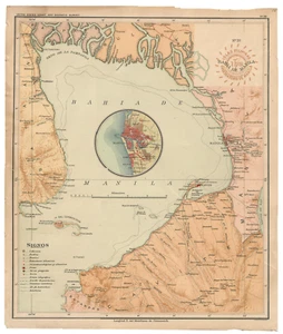 ORIGINAL 1899 Map of Manila Bay Philippines by US Coast Survey. Free Shipping. - Picture 1 of 4