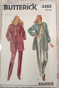 BUTTERICK 3382 Pattern VTG 80s Bagatelle UNCUT Size 12 Jacket Pants Pom-poms - Picture 1 of 7