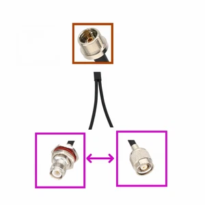 1x IEC PAL HD to 2x RP-TNC Male/Female Antenna Y Splitter/Combiner Adapter cable - Picture 1 of 6