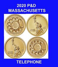 2020 Massachusetts American Innovation P & D $1 Uncirculated Set ( 2 )Coins