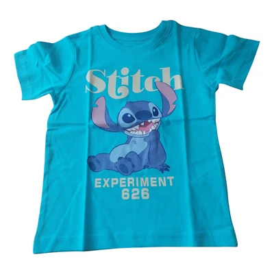 E PLUS M SP. Z O.O. Kurzärmliges Disney T-Shirt für Jungen | "Stitch"- Logo | Blau oder Orange | Gr.
