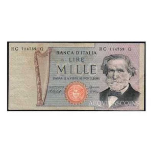 Repubblica Italiana - 1000 / 1.000 Lire G. Verdi II° Tipo 1977 - Imagen 1 de 2