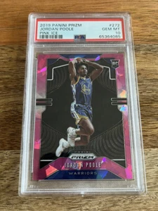 Jordan Poole 2019 Panini Pink Ice Prizm #272 Warriors radiocontrol novato PSA 10 GEMA como nuevo - Imagen 1 de 2