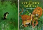 Vintage 1972 THE GOLDEN DEER & THE GREAT LION Micheline Sandrel RETRO KIDS BOOK