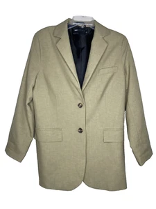 Asos Design Blazer Women Size 2 Oversized Light Green Exaggerated Shoulders - Picture 1 of 5