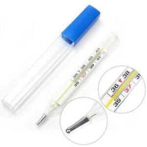 Glass Temperature Thermometer Medical Kids Adults Clinical Accuracy Mercury Free