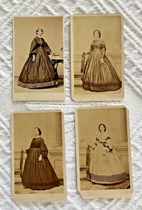 Lotto 4 foto cartolina armadio epoca guerra civile Cartes de Visite Ladies Philadelphia PA - Foto 1 di 4