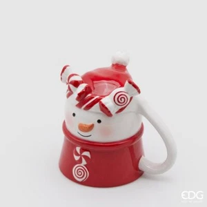 EDG Enzo De Gasperi Tasse Männchen Schnee Upside Down Weihnachten H 12 C - Bild 1 von 1