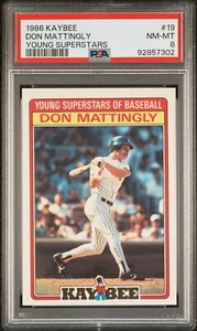 PSA 8 NM-MT DON MATTINGLY 1986 KAYBEE #19 - Bild 1 von 1