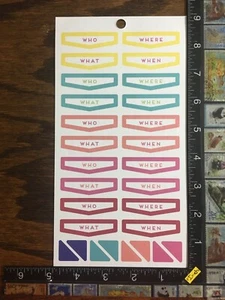 FLORAL MEMORIES THEME, THE HAPPY PLANNER, ONE SHEET PAPER STICKERS #GDL87 - Picture 1 of 2