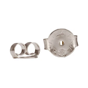 Sheila Fajl 4 mm Sheila Fajl Mediano Mariposa Pendiente Poste Respaldo en Plata - Imagen 1 de 1