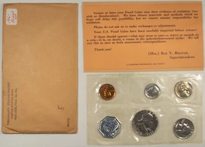 1961 US 5 COIN SILVER PROOF SET - GEM PROOF IN ORIGINAL ENVELOPE! - Picture 1 of 3