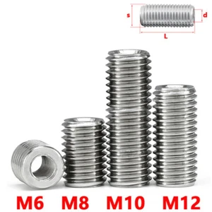 M6~M12 Gewindeadapter Gewindeeinsätze Schraubenreduzierer Adapter A2 Edelstahl - Picture 1 of 4