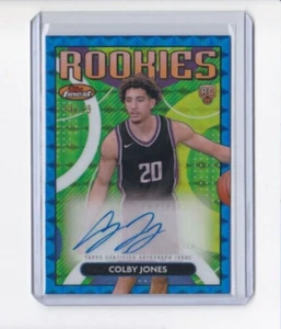 COLBY JONES 2023-24 TOPPS FINEST BLUE REFRACTOR AUTOGRAPHED ROOKIE-#'D/99 - Picture 1 of 24