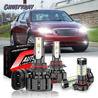 Para Chrysler 200 2011-2012 6000k Faro LED Luz Alta Baja + Kit Bombilla Antiniebla Foto 1 de 4