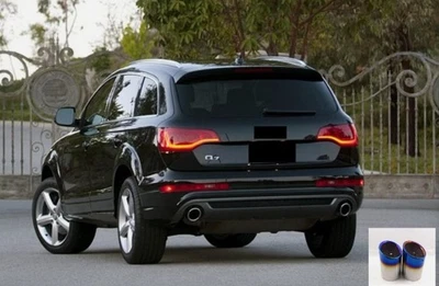 For 2006-2015 Audi Q7 SS Blue Rear Car Exhaust Muffler Tailpipe Tip 2PCS - Image 1 of 4