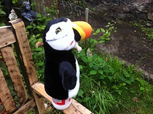 Nice Soft Plush Puffin Bird Hand Puppet By Living Nature - 9 Inch - Picture 1 of 8