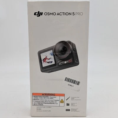 DJI Osmo Action 5 Pro Adventure Combo Waterproof Camera w/ Rod, Batteries & Case - Image 1 of 3
