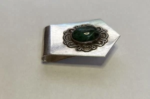 Soporte de clip para dinero de plata esterlina filigrana yemenita y piedra yemenita Israel - Imagen 1 de 6