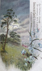 Victorian Trade Card Duroyon & Ramette Coffee Chicoree Grain de Cafe Countryside - Picture 1 of 4